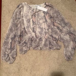 Olivaceous Peplum Blouse Purchased From VICI in Nashville TN